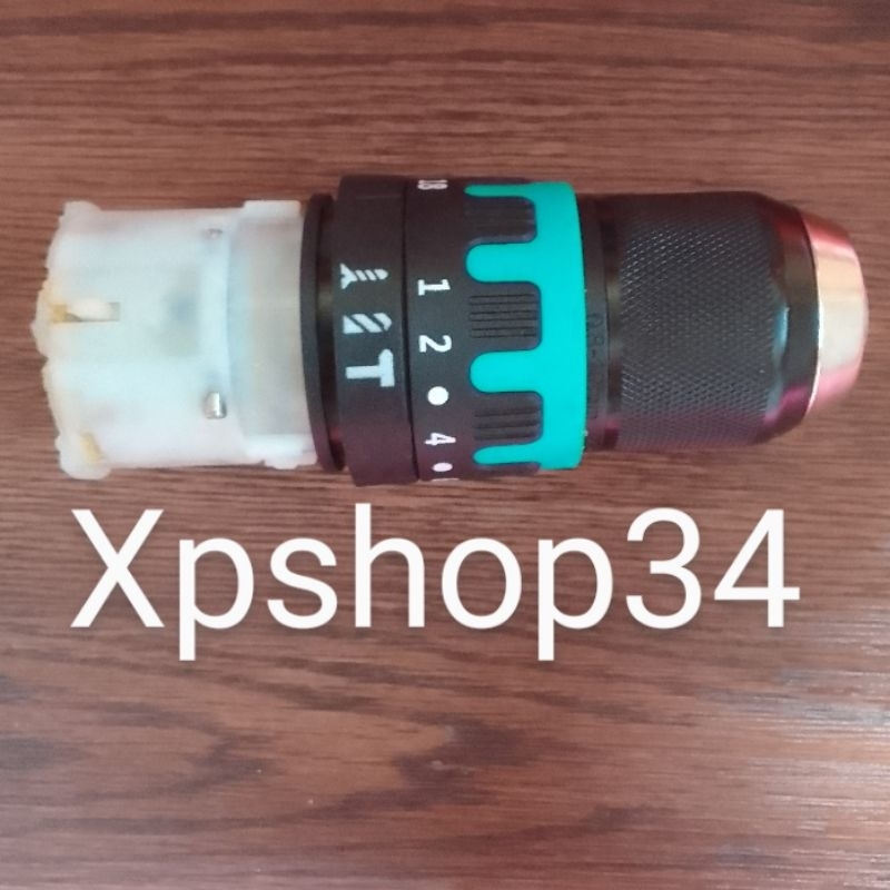 gearbox bor cordless impact drill gear box single lock chuck metal ukuran 10 mm 3/8 unf 12T dc 320 3