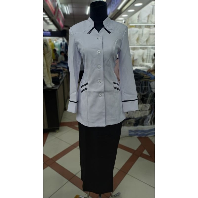 blazer hitam putih Lis kode 271 seragam guru baju dinas ASN blazer azkia