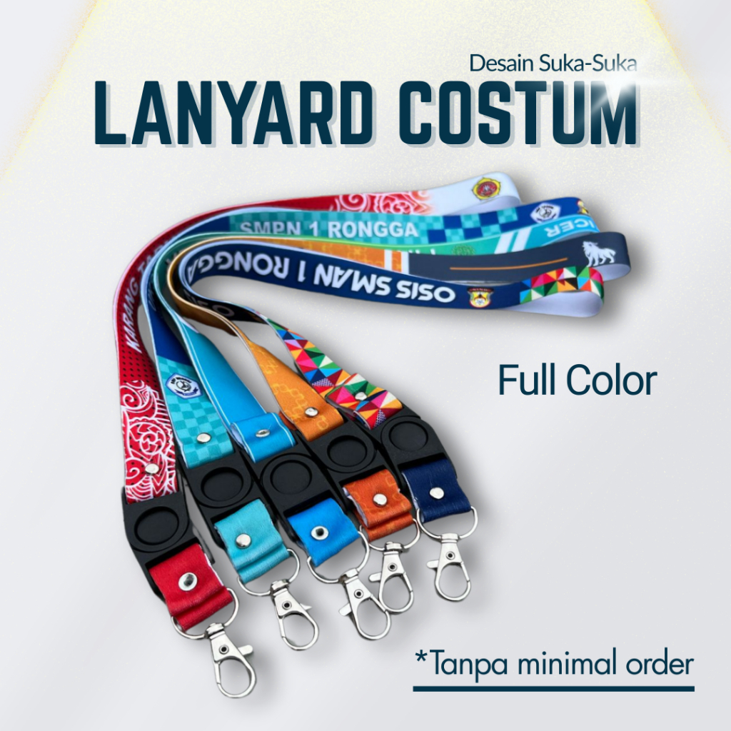 

Lanyard Costum Murah | Tali ID Card | Tali Lanyard