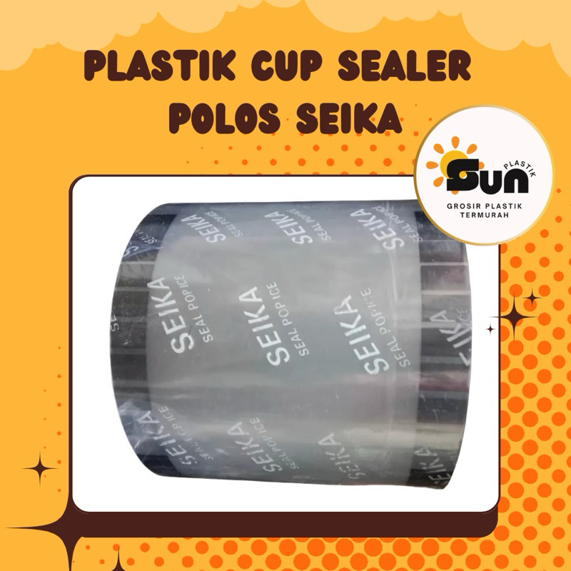 Seika Plastik Sealer Besar Bening dan Motif Cup Minuman | Plastik Cup Sealler