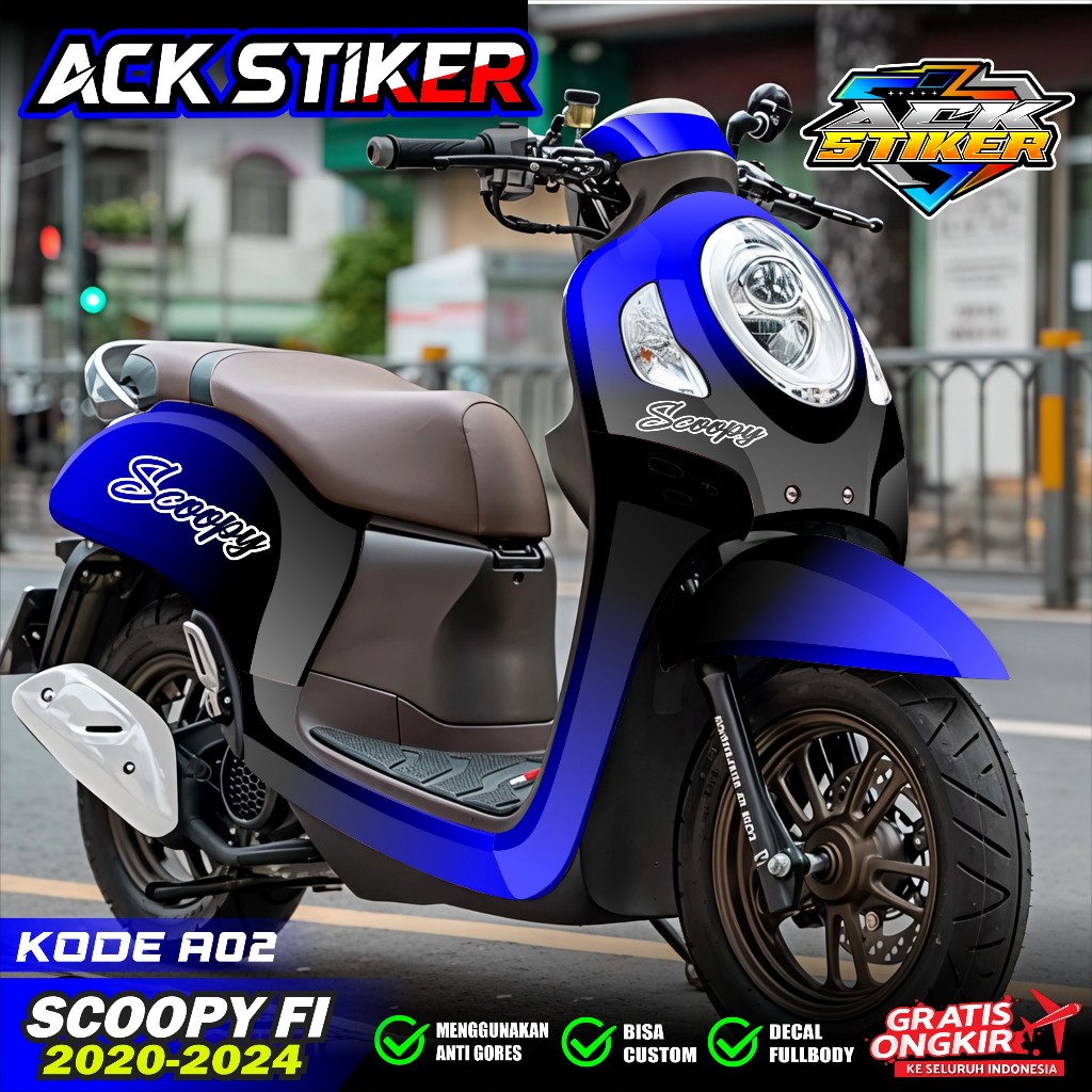 (PROMO COD) TERBARU Decal Sticker Motor Scoopy New 2021 2022 2023 2024 Full Body - Sticker Skotlet V