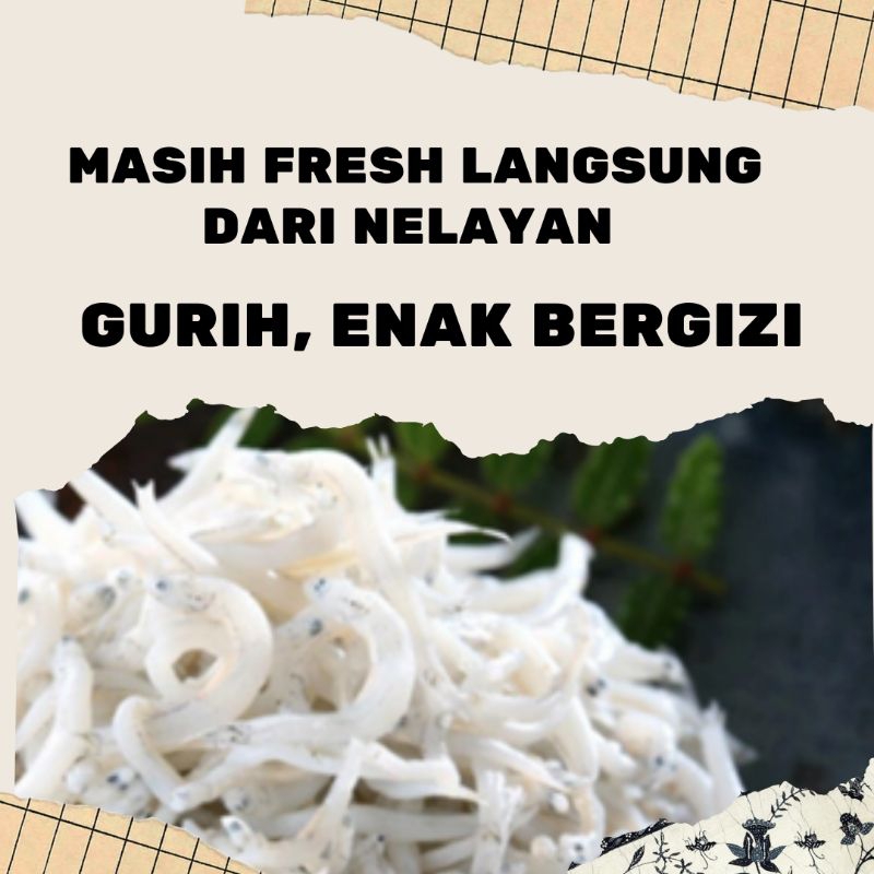 

Teri Nasi Super/ IkanTeri Medan 500 Gr, Teri Medan, Tanpa Pengawet, tanpa pemutih