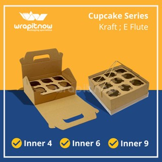 

Inner sekat kraft lubang 4 6 9 Box cupcake muffin pie pudding pemisah dus dessert