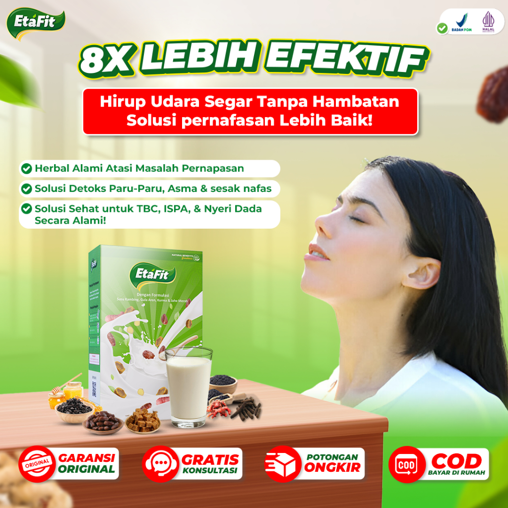 

ETAFIT - Obat Detox Asma & Sesak Nafas - Susu Kambing Etawa Bubuk Asli 100% Murni Original Herbal
