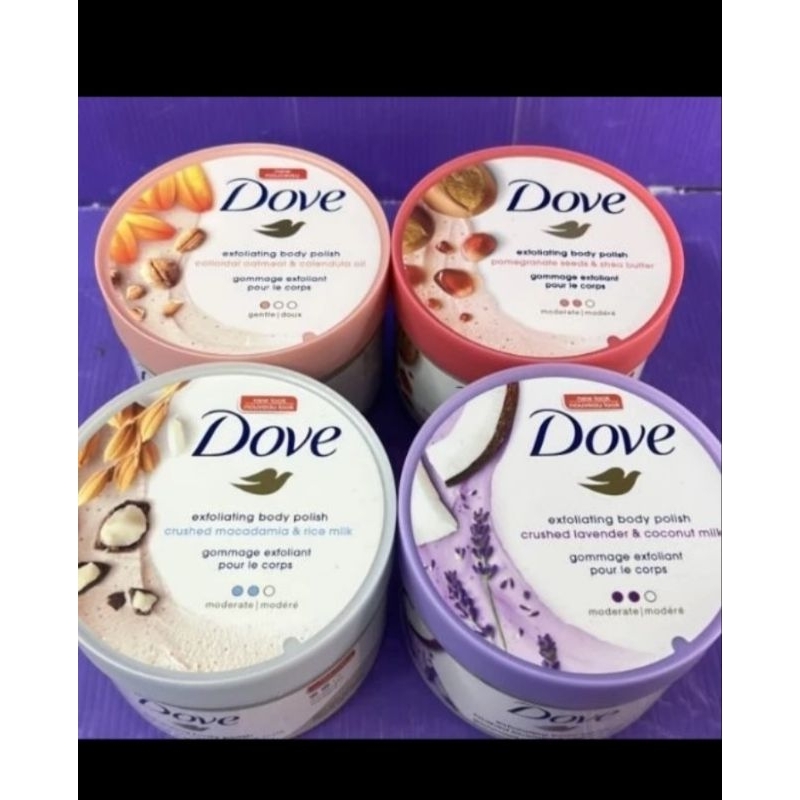 Dove exfoliating body polish scrub-lavender