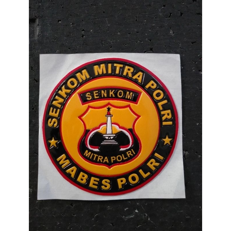 Stiker Embos timbul Senkom Mitra polri Stiker Embos Bandung
