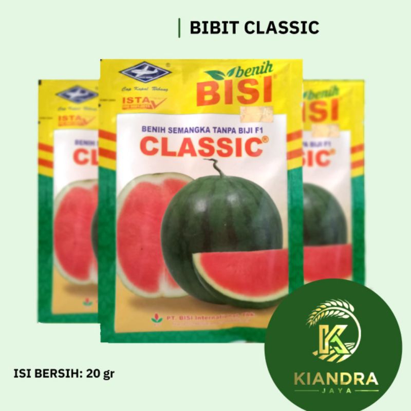 BENIH BIBIT CLASIC SEMANGKA TANPA BIJI ISI 20GRAM DARI CAP KAPAL TERBANG.