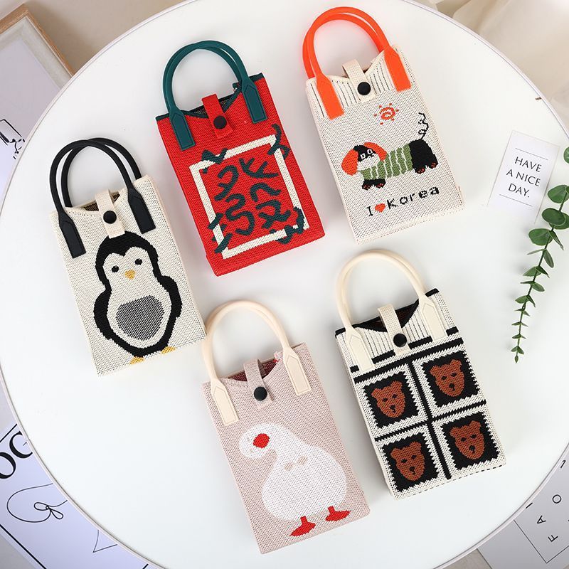 Knitted Mini Sling Bag Premium Collection Tas HP Rajut Selempang Wanita Korean Style