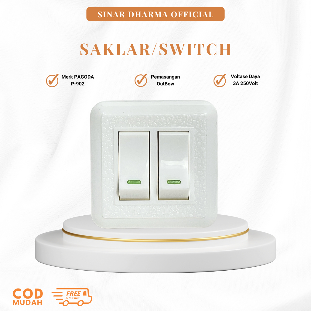 PAGODA OB Switch Engkel  / Saklar Seri P-902