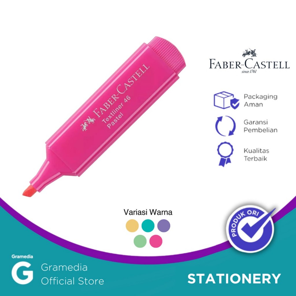 

Faber Castell - Textliner Pastell 1546 Warna Rose