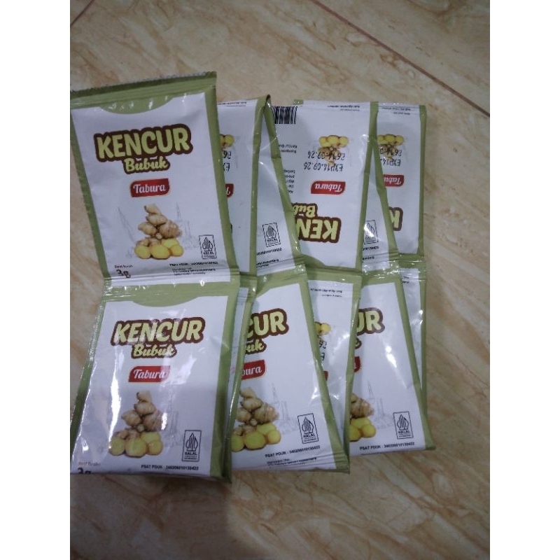 

Kencur Bubuk Tabura Kemasan 1 Renceng isi 12 Sachet