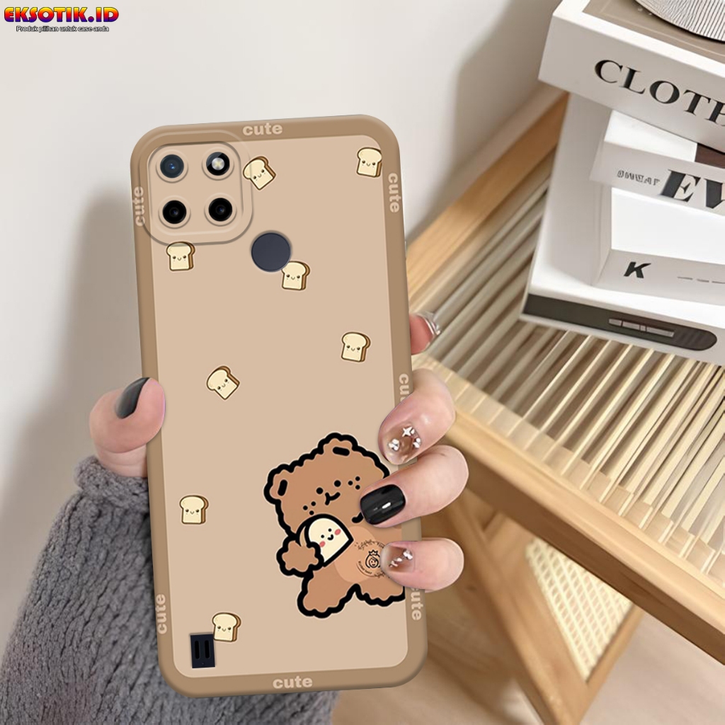 Case REALME C21Y C25Y- Eksotik.id - Casing REALME C21Y C25Y - Case CUTE BEAR - Skin Handphone - Sili