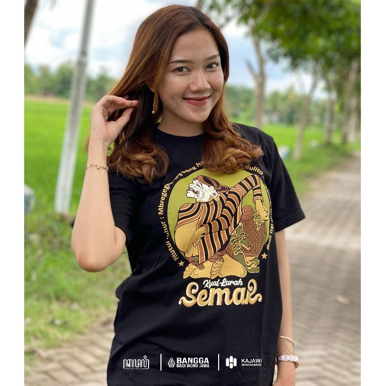 Kajawi Kaos Wayang Kyai Semar Baju Distro Budaya Wayang Pria dan Wanita Bahan Premium