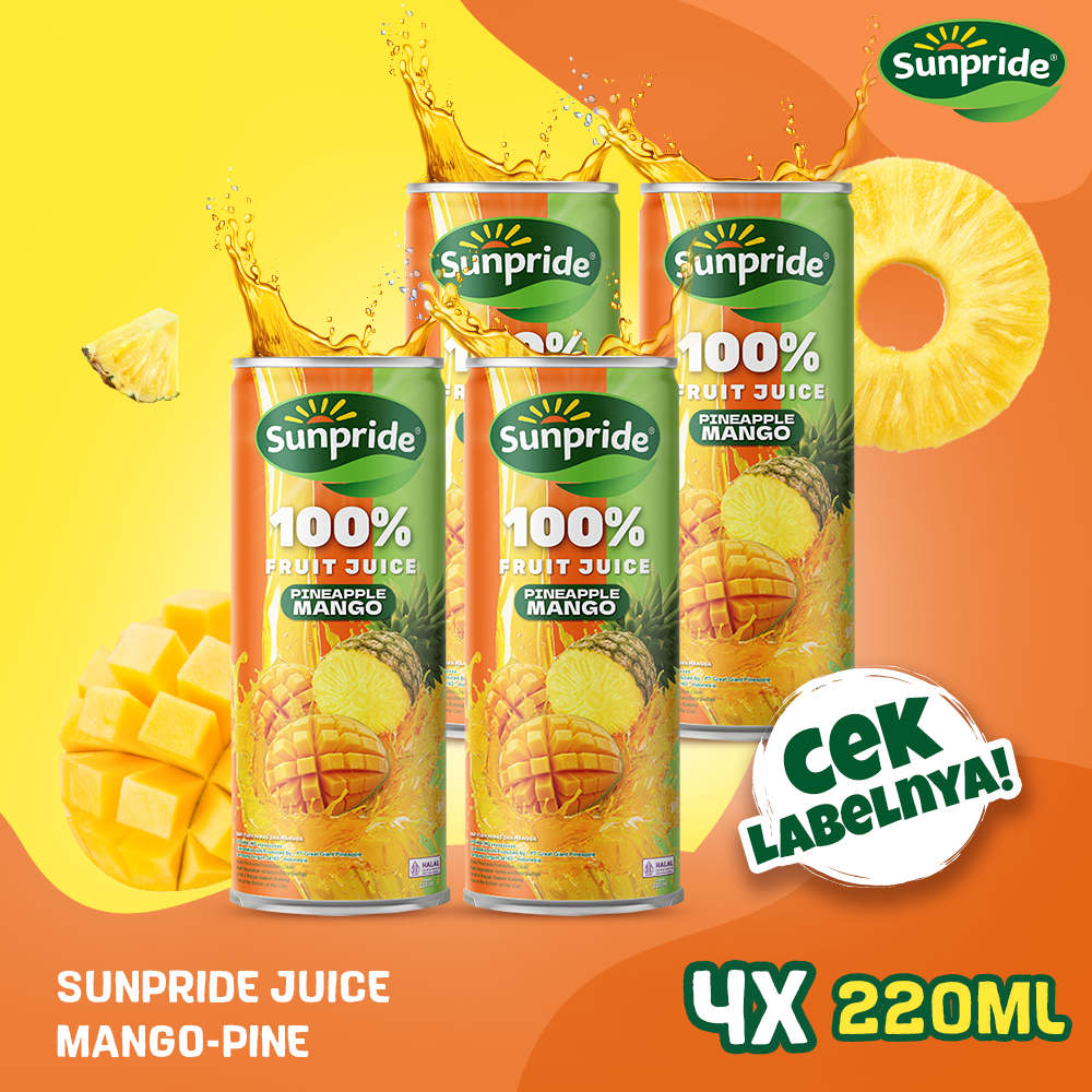 

Sunpride Juice RTD Pineapple and Manggo Juice 220ml x 4 pcs