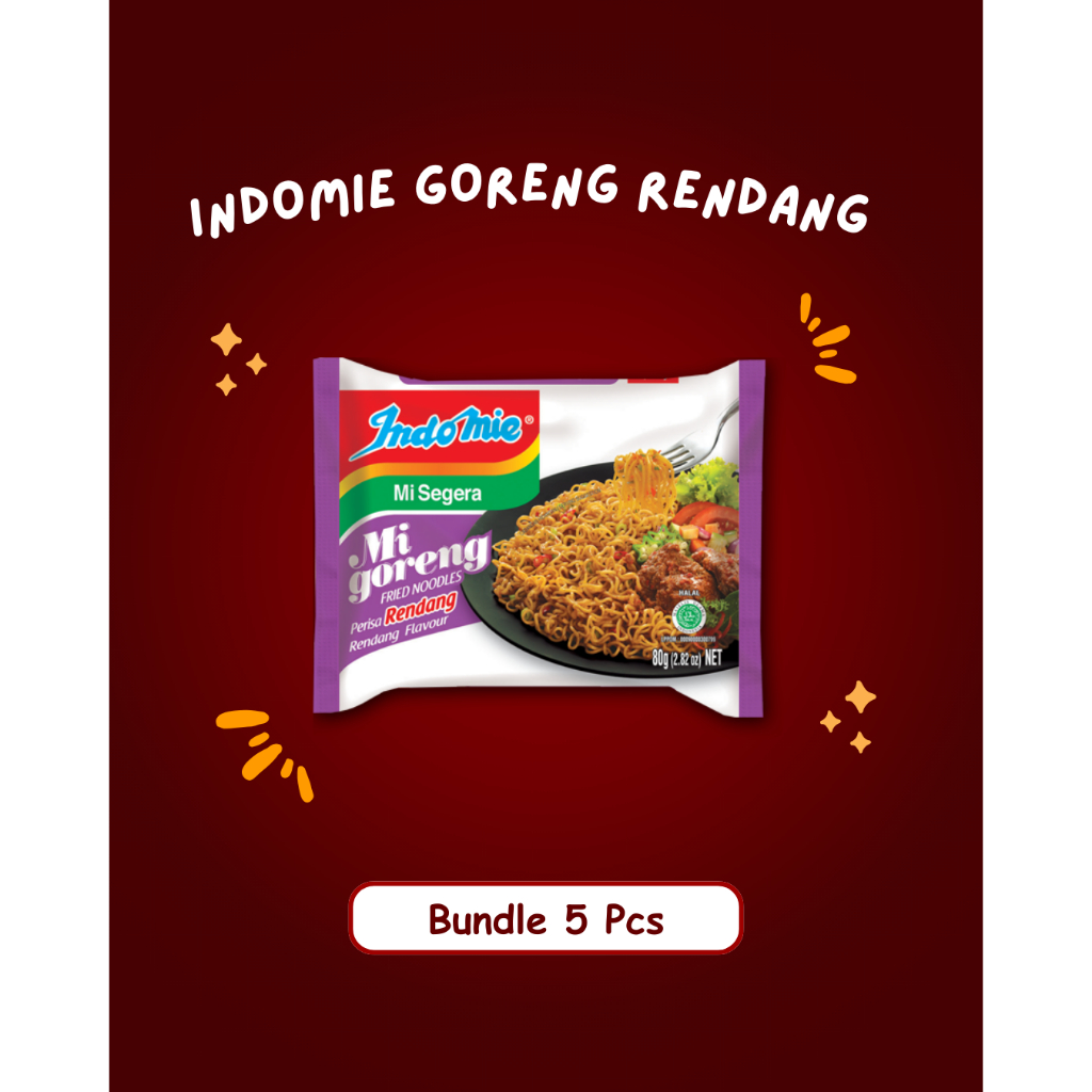 

Paket HEMAT Bundle 5 Pcs Indomie Goreng Rendang