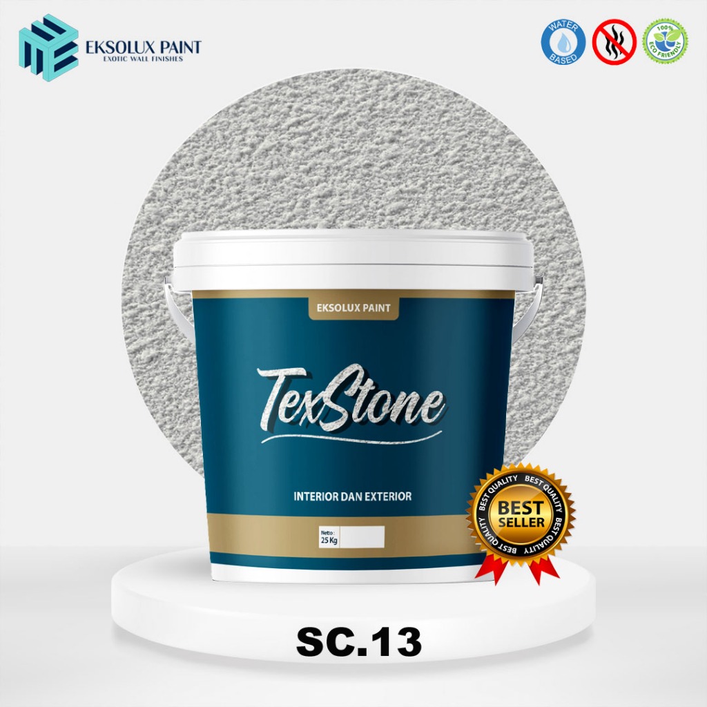 Cat Tembok Texture Pasir Kamprot INTERIOR & EKSTERIOR Kemasan 25 kg TEXSTONE - Cat Kamprot Pasir