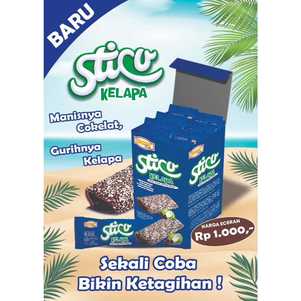 

Snack Snak Makanan Ringan Jajanan Jajan Murah Snack Sticu Kelapa Happy Time Tos