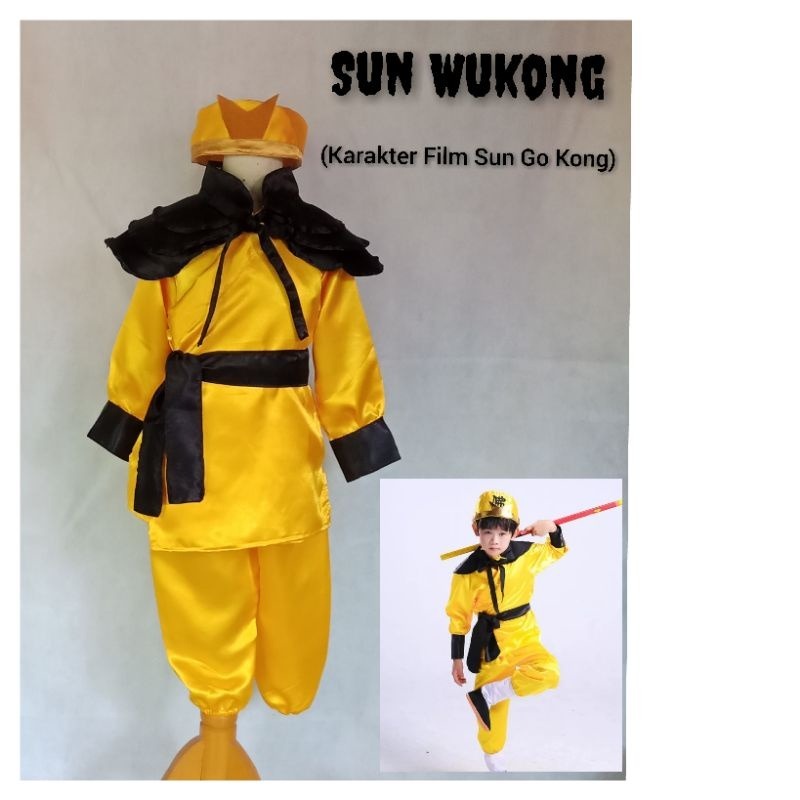 Kostum Cosplay Sung Wukong Film SungGokong Kera sakti Anak Dewasa