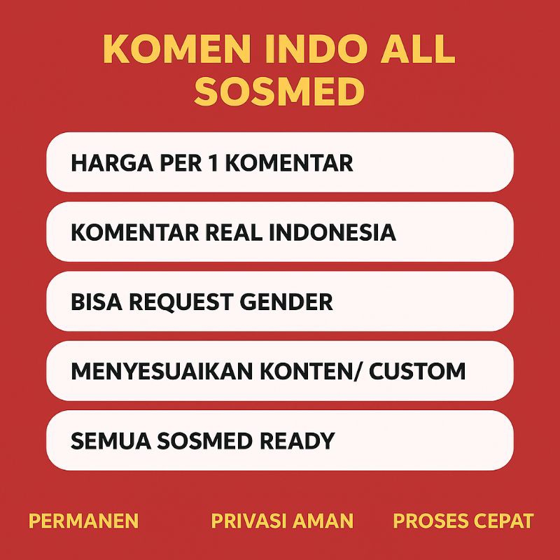 JASA KOMEN INSTA GRAM TOKTOK FACEBOOK