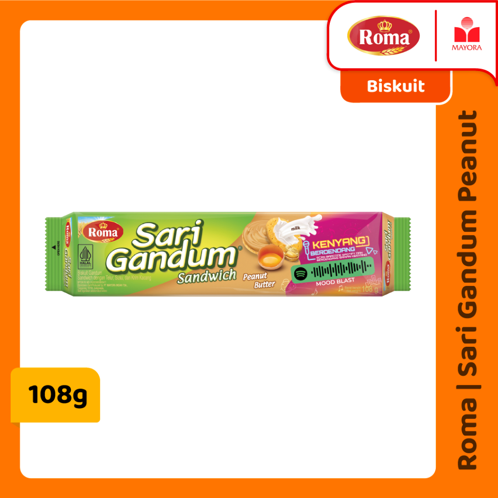 

Roma Sari Gandum Peanut 108 gr