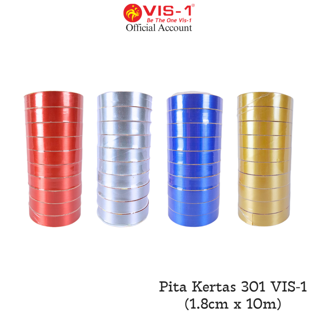 

Pita Kertas VIS-1 / Pita Jepang / Pita Kado Polos 301