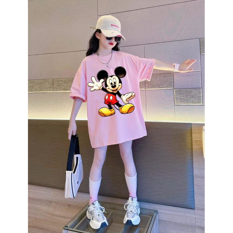 Kaos Oversize Distro MICKEY MOUSE Anak Perempuan -Baju Atasan Oversize Anak Umur 3-12 Tahun