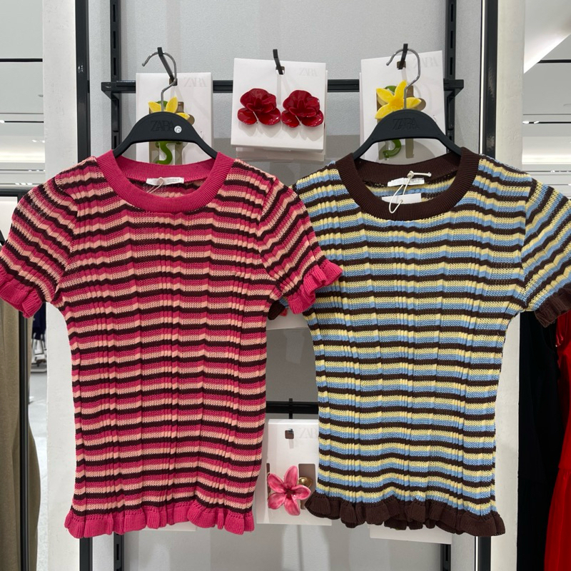 Kaus T-shirt Rajut ZARA Women Jastip (jasa titip)