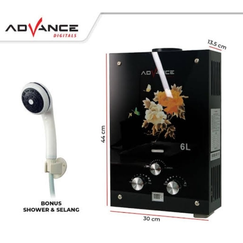 gas water heater advance 6 liter