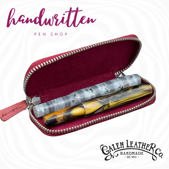 

GALEN LEATHER Leather Zippered Pen Case For KAWECO - Pocket Pen