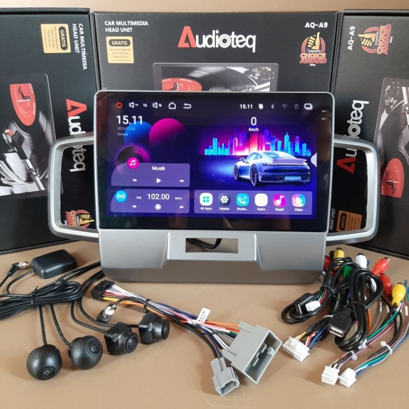 HEAD UNIT ANDROID HONDA FREED RAM 4/64 GB AUDIOTEQ + 360 KAMERA ANDROID FREED 10 INCH AUDIOTEQ