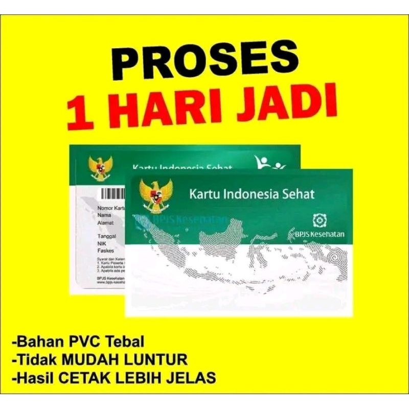 

Cetak Kartu id card B P J S/NPWP bahan PVC