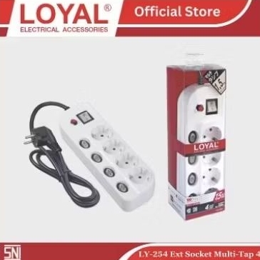 Loyal stop kontak sakelar ganda switch on off 4 lubang