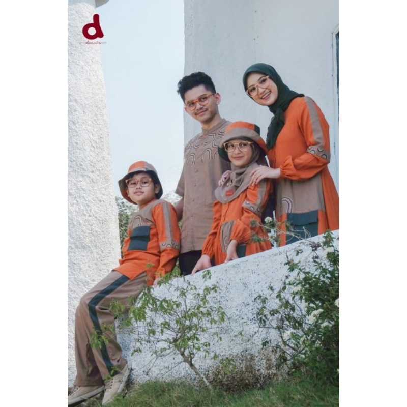 SARIMBIT DANNIS D COLOR BLOCK ANAK DAN DEWASA KOKO PRIA JUBAH WANITA