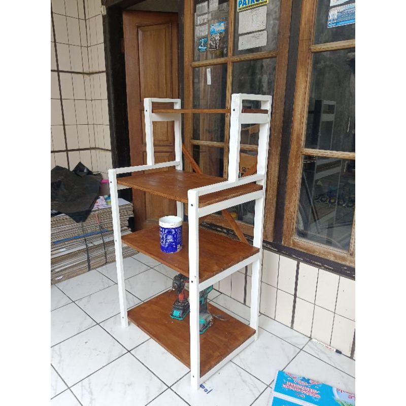 Rak susun serbaguna rak oven dan microwave