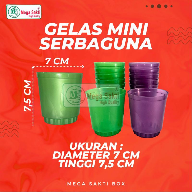 (ISI 1 PCS) GELAS MINI PLASTIK / GELAS JAMU PLASTIK / GELAS KOPI PLASTIK / GELAS KOPI PLASTIK / GELA