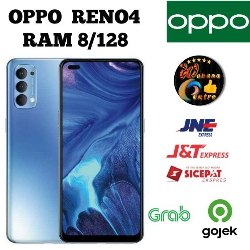 HP Oppo Reno 4 Bekas Mulus 8/128GB - Fullset Bonus Case