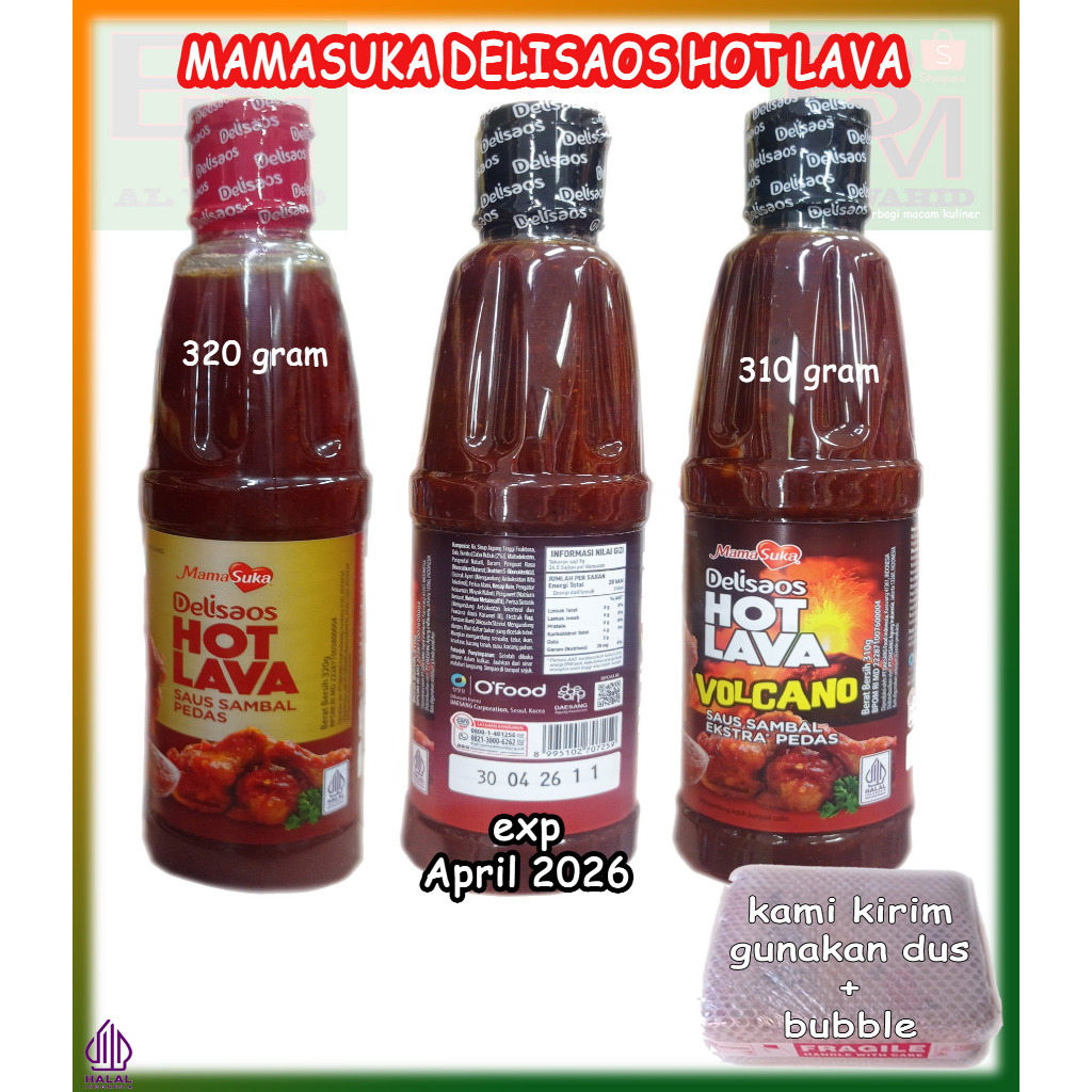 

Mamasuka Hot Lava Delisaos Saus Kemasan Botol 260ml