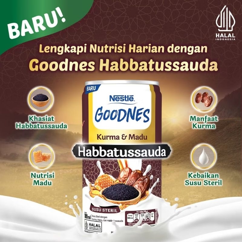

NESTLE GOODNES HABBATUSSAUDA susu steril kurma & madu 189ml nr