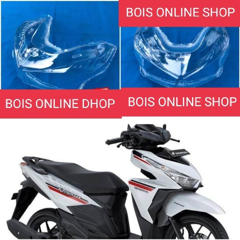 kaca mika lampu depan Vario 125 150 LED esp tahun 2015 sampai 2017 kaca mika lampu depan