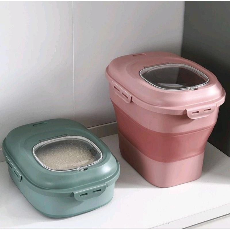 Dispenser Wadah Beras 25 kg free cangkir