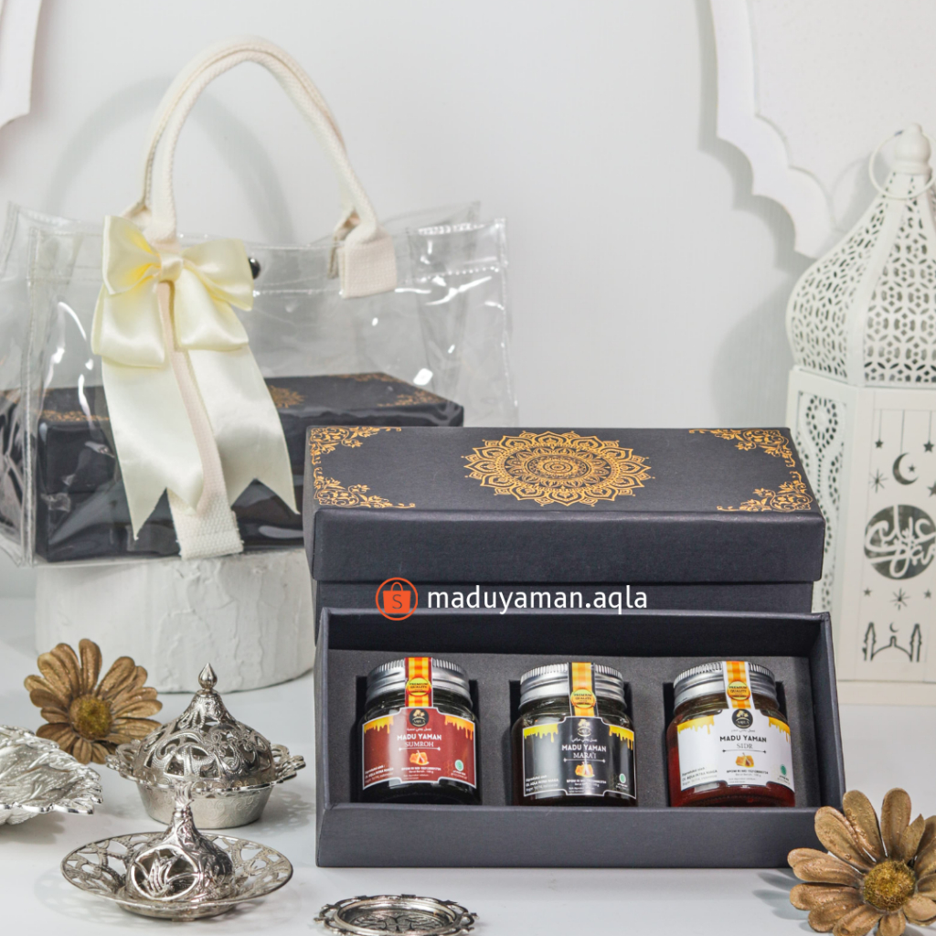 

Hampers Madu Yaman AQLA Isi 3 Jenis Madu 100gr Hampers Lebaran Set Lebaran Hampers Ramadhan Set Ramadhan Hampers Idul Fitri Gift Box Madu Kado Hadiah Hampers Sehat AQLA Madu Yaman AQLA
