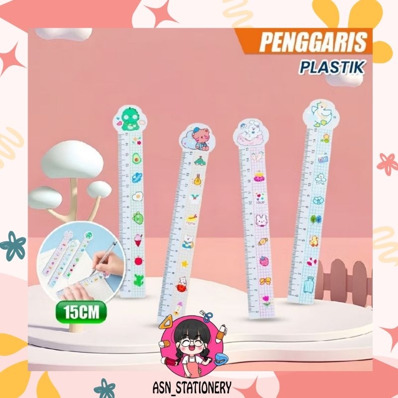 

Penggaris Plastik 15cm Anak Pelajar Karakter Lucu Alat Tulis Sekolah / Penggaris Lucu Pelajar