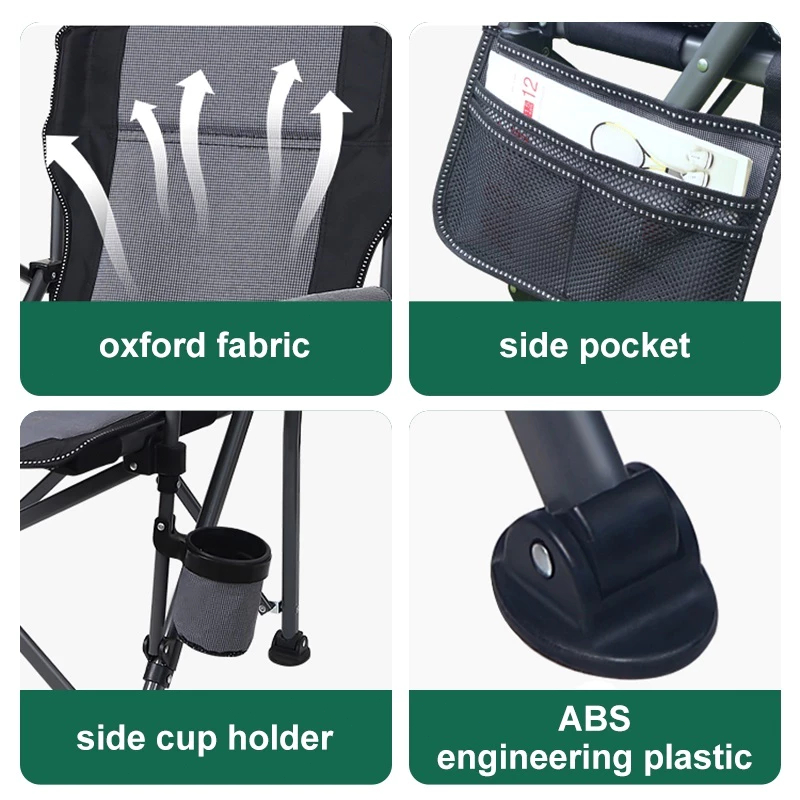 MM WTHB Outdoor Kursi Lipat Outdoor Tidur Portable Sandaran Kursi camping Tinggi Dengan Sandaran