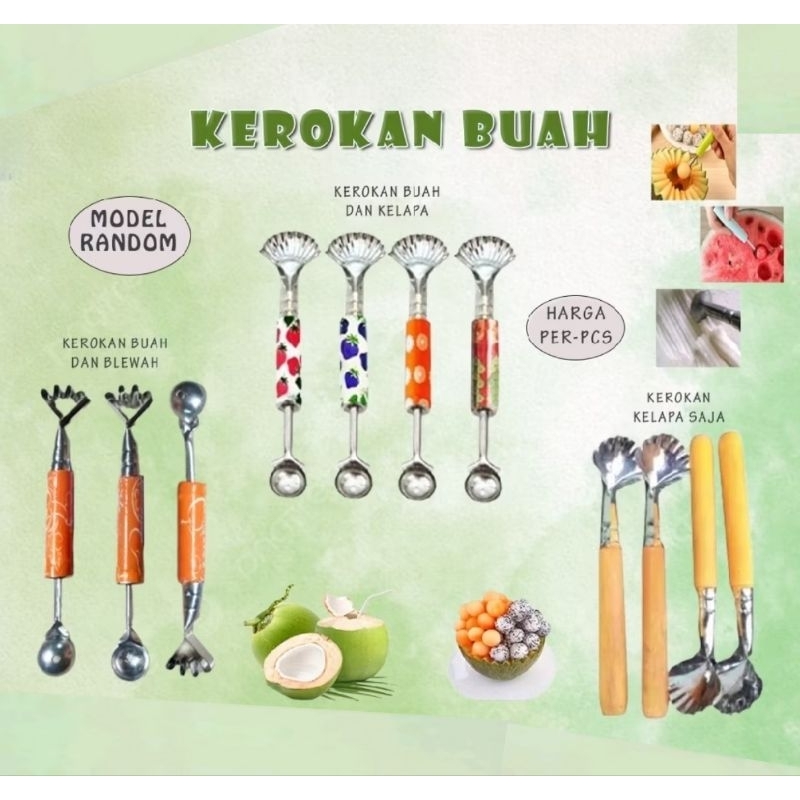 Kerokan Degan Ceplokan Buah Kerokan Kelapa muda Stainless