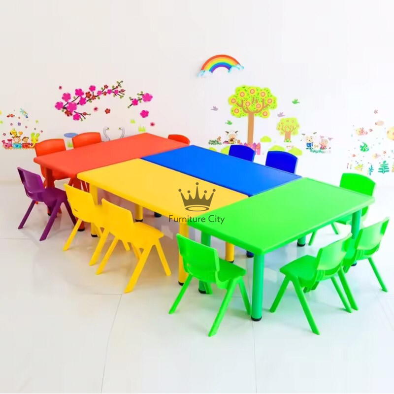 meja paud meja belajar anak tk meja plastik meja persegi panjang