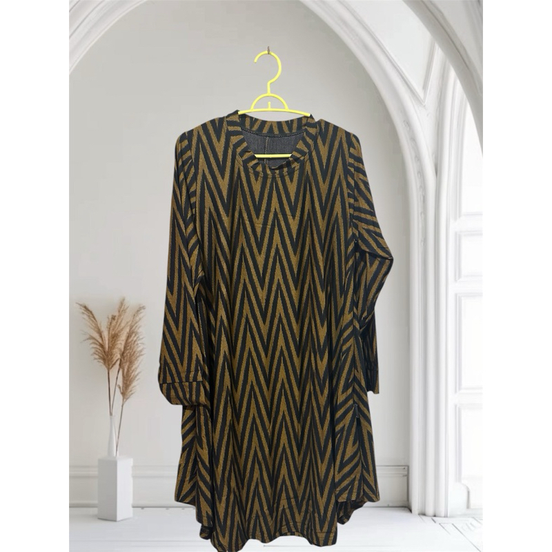 Tunik muslim fashion bahan calvin jeans ukuran kecil