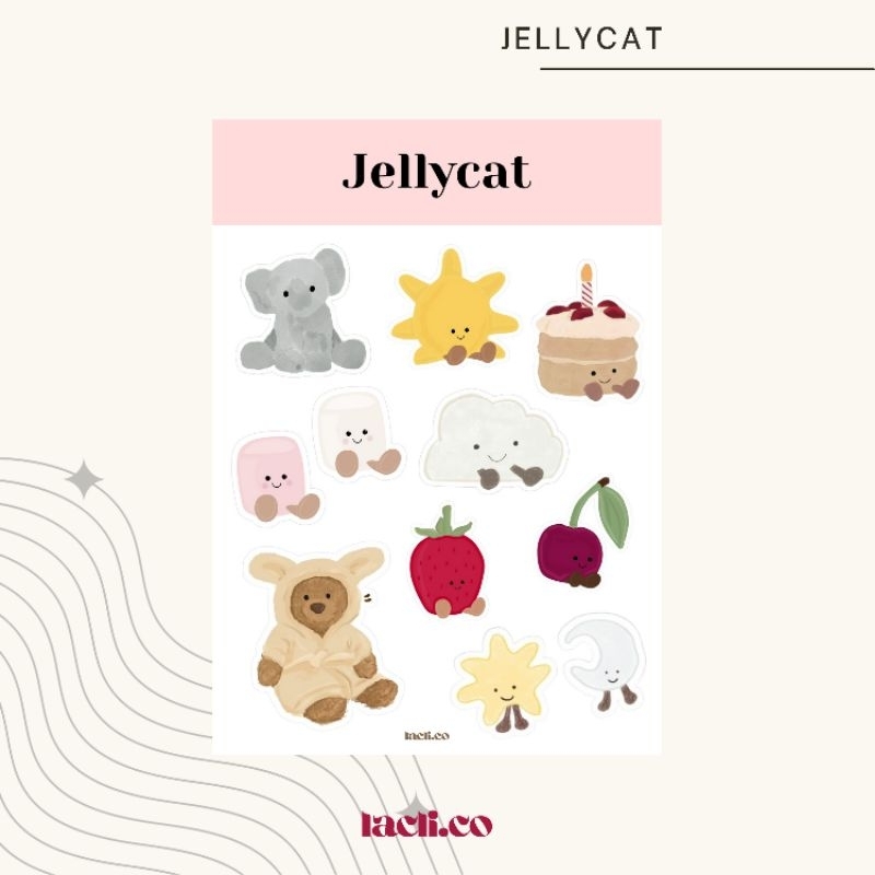 

STICKER SHEET Jellycat cute aesthetic untuk jurnal, dekorasi, phonecase, ipadcase