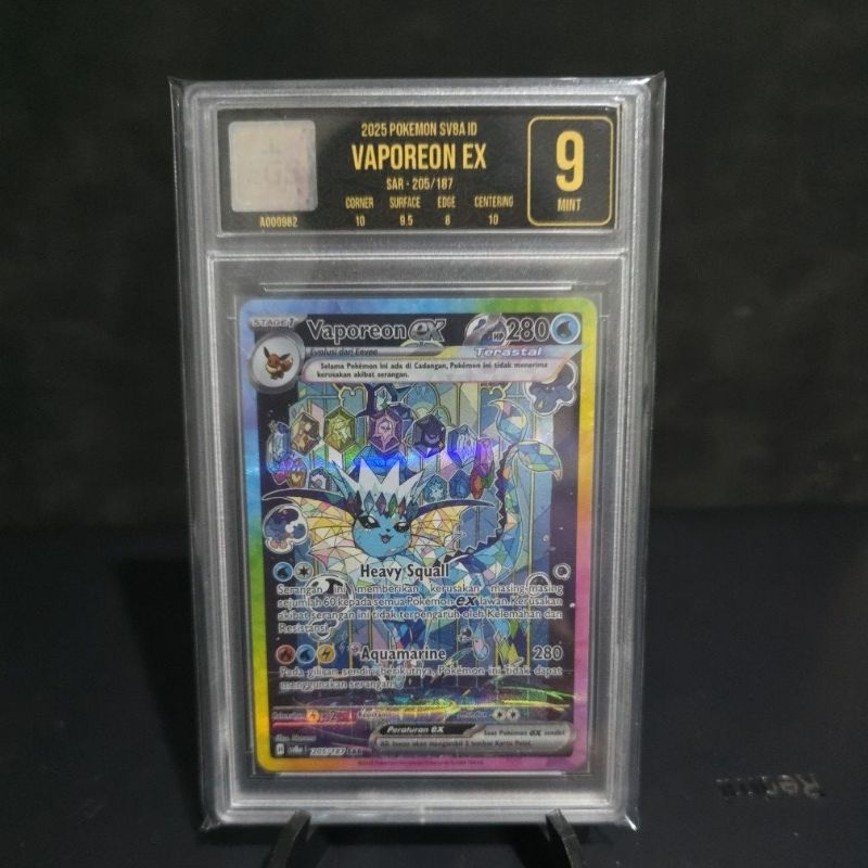 vaporeon ex sar eevee terastal indonesia pokemon original egs 9