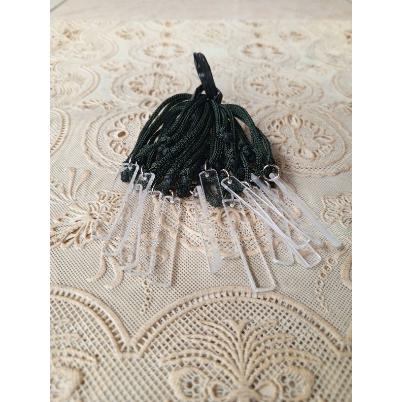 Gelang tali ukir nama plat akrilik