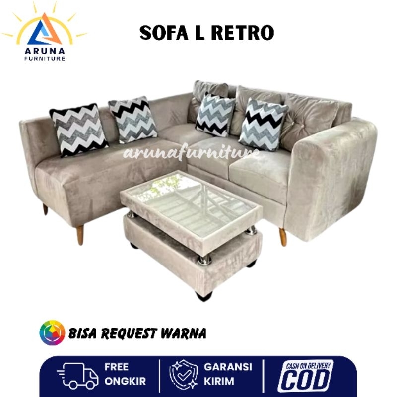 Sofa Sudut Bahan Oscar dan Cosmo Sofa L Minimalis Sofa Tamu Termurah Bandung